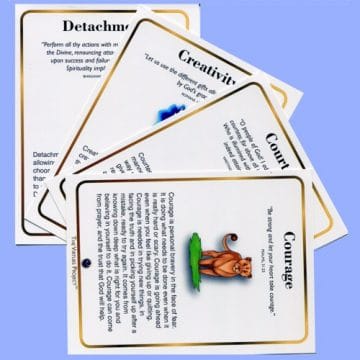 Family virtues cards