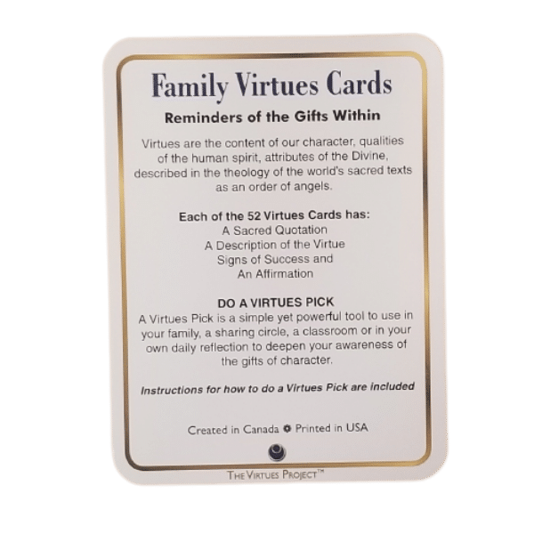 Family Virtues Cards