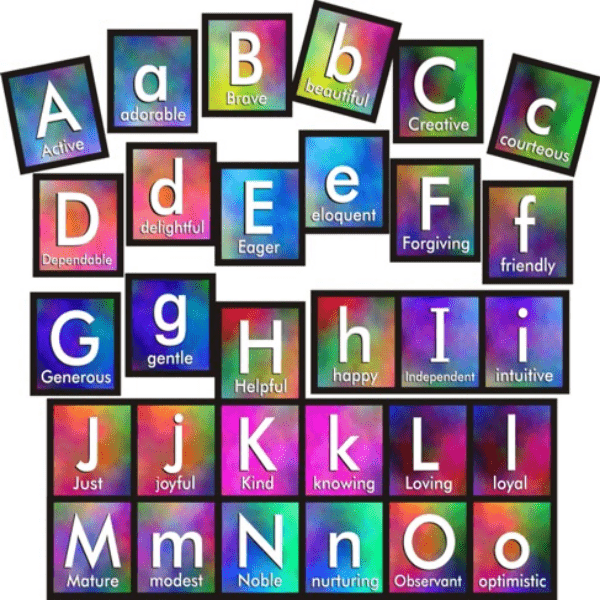 Fun & Colorful ABCs of Virtues Refrigerator Magnets