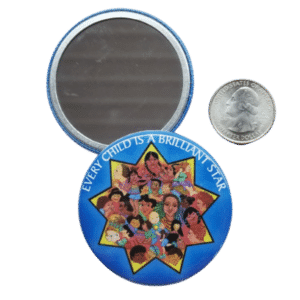 Every Child is a Brilliant Star pocket mirror - front and back