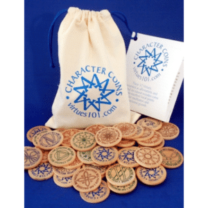 Character Coins with bag and instructions