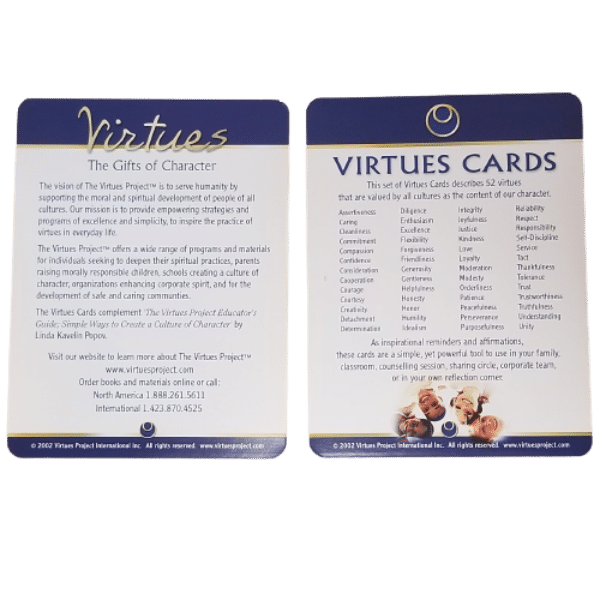Classroom Virtue Cards info