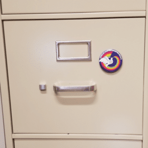 Spread the Promise of Peace Magnet on cabinet