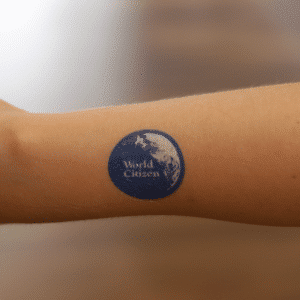 World Citizen temporary tattoo
