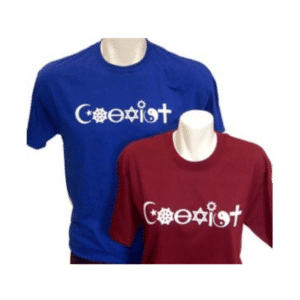 Two COEXIST T-shirts