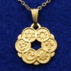 Charming gold-plated interfaith pendant