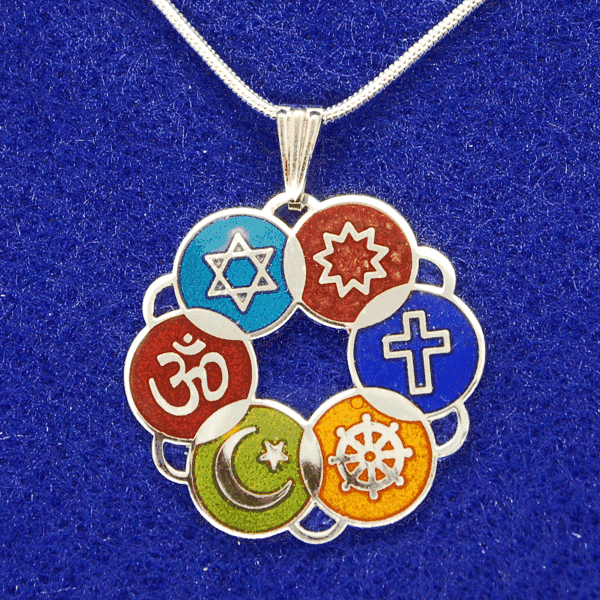 Beautiful Interfaith Pendant with color accents