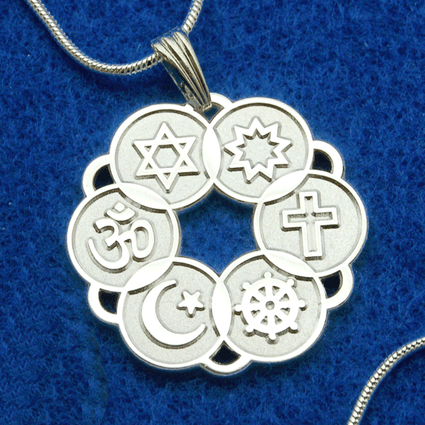 Larger Silver-Plated Interfaith Pendant