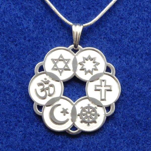 Silver-Plated Interfaith Pendant