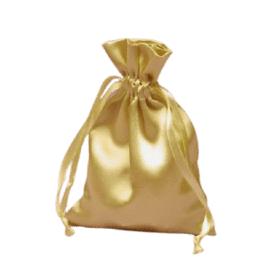 Small Satin Jewelry Pouch / bag - gold
