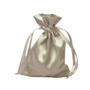 Small Satin Jewelry Pouch / bag - silver