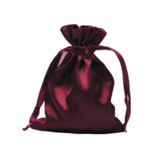 Small Satin Jewelry Pouch / bag - wine