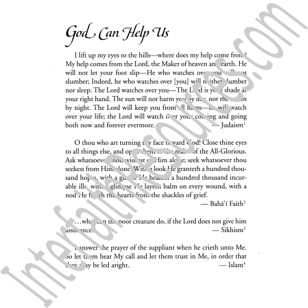 Book of Comfort and Healing - God Can Help Us - 1