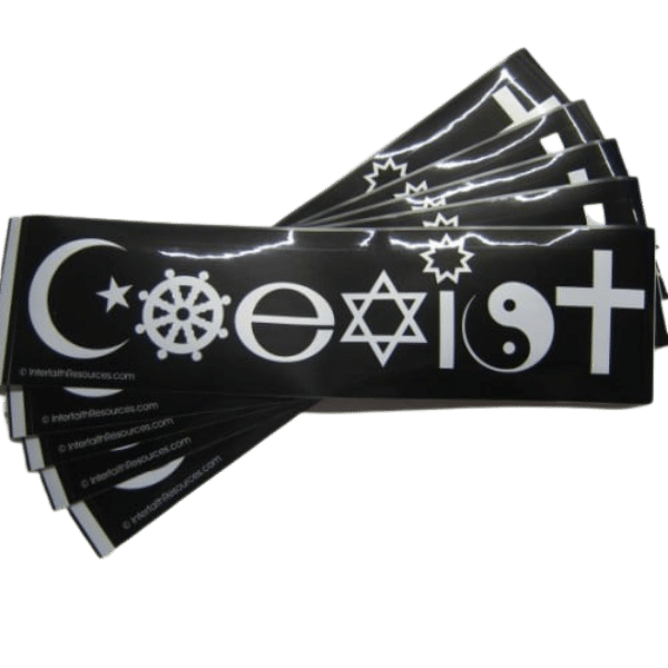 Coexist removable bumper sticker - 5 pack