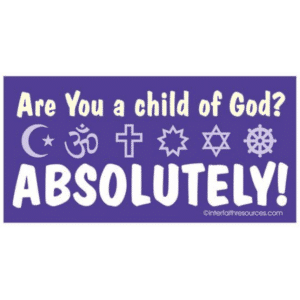 Are You a Child of God removable bumper sticker