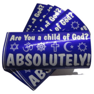 Are You a Child of God removable bumper sticker - 5 pack