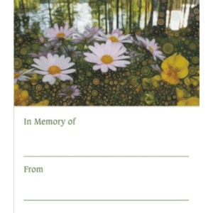 In Memory of . . . Calling Cards - both sides