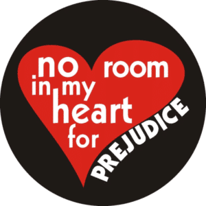 No room in my heart for prejudice sticker