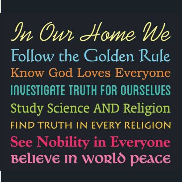 In Our Home We… Positive Message Yard Sign Cover - back