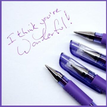 I Think You’re Wonderful! Purple Gel Pen