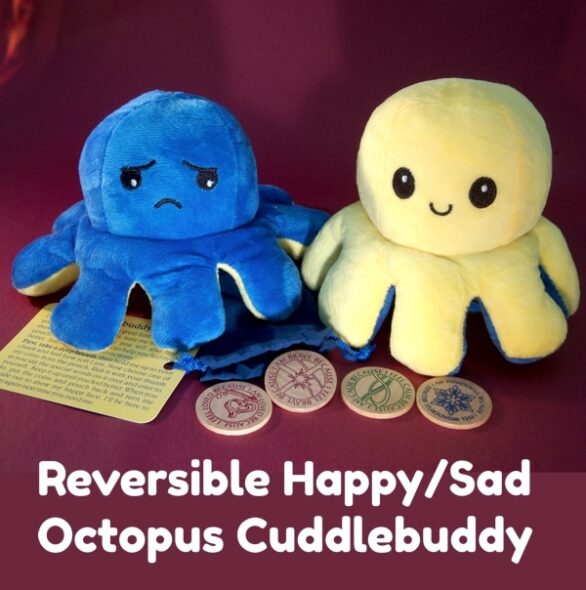 reversible octopus plush sad