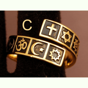 Gold & Black (Sterling) Interfaith Ring
