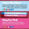 Open Sky Blue and Playful Pink