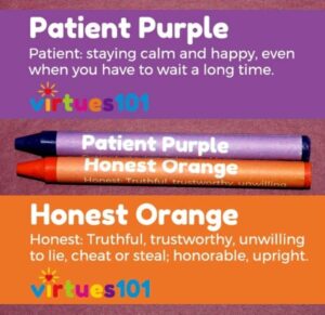 Patient Purple and Honest Orange