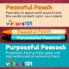 Peaceful Peach and Purposeful Peacock