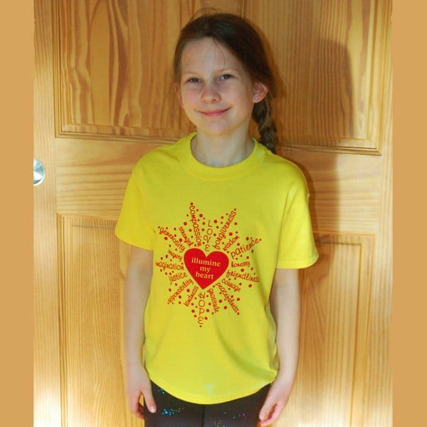 Illumine my Heart T-shirt in yellow