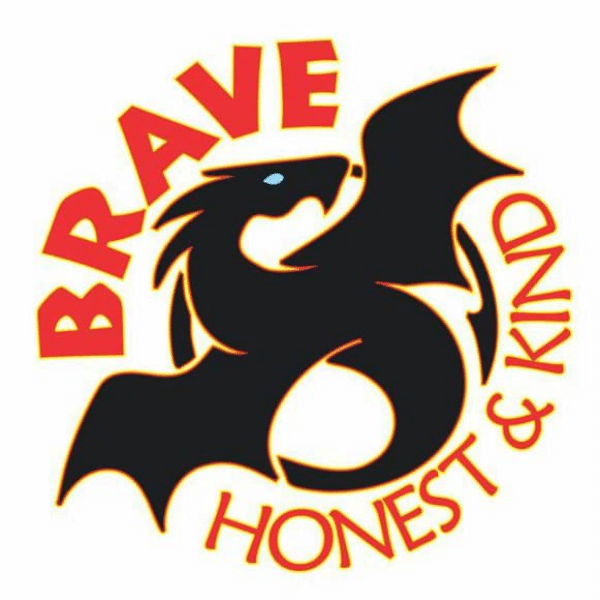 Brave Honest & Kind Dragon Temporary Tattoo