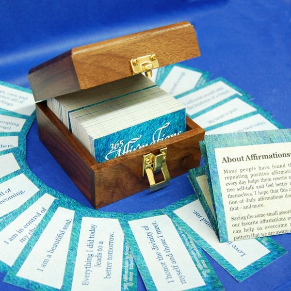 365 Affirmation Cards in lidded box