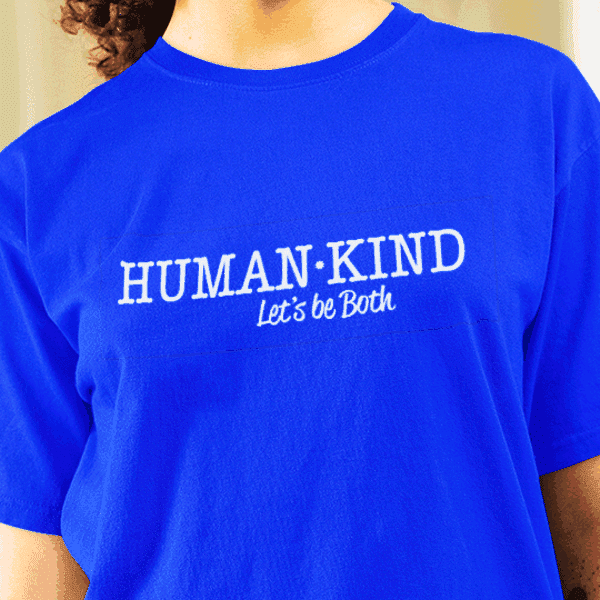 Human Kind - Let's Be Both T-shirt in Royal Blue