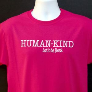 Human Kind - Let's be Both T-shirt - on red