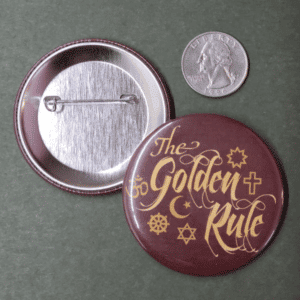Golden Rule Button front and back