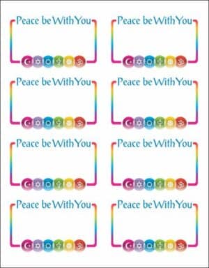 Interfaith Name Tags now come in sheets
