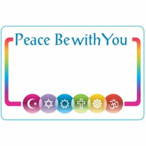 "Peace be With You" interfaith name tag stickers