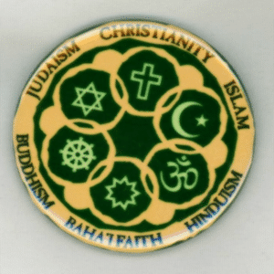 Circle of Religions button - green