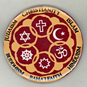 Circle of Religions button - red