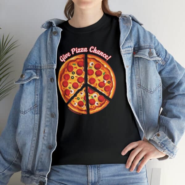 Give Pizza Change in Black with jacket