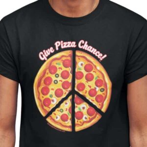 Give Pizza Chance T-shirt - closeup