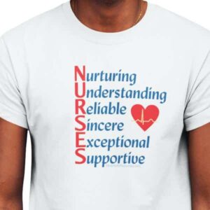 A Nurse's Character T in White