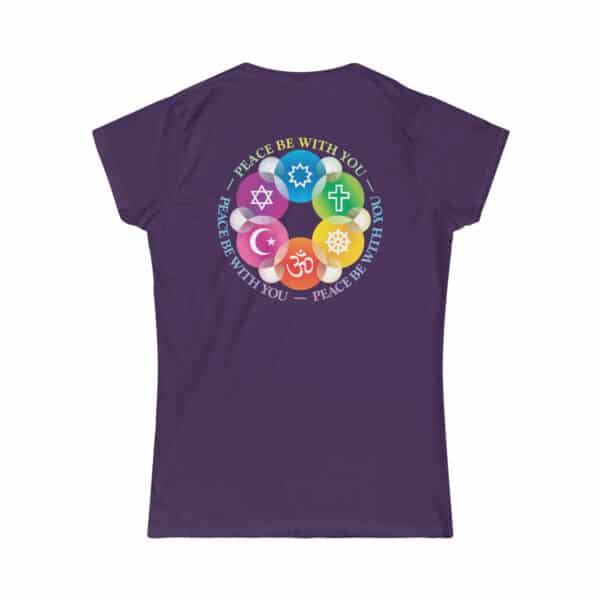 Peace Be with You Interfaith Women’s Softstyle Tee – Promoting Interfaith Fellowship
