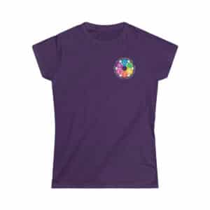 Peace Be with You Interfaith Women’s Softstyle Tee -Purple
