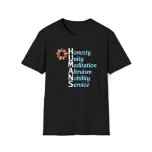 Human's Character Strengths T-shirt on Black