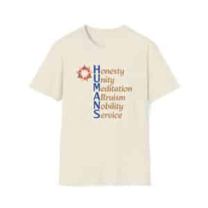 Human's Character Strengths T-shirt on Natural