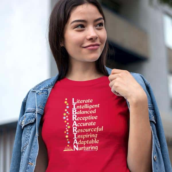 Librarian T in Red