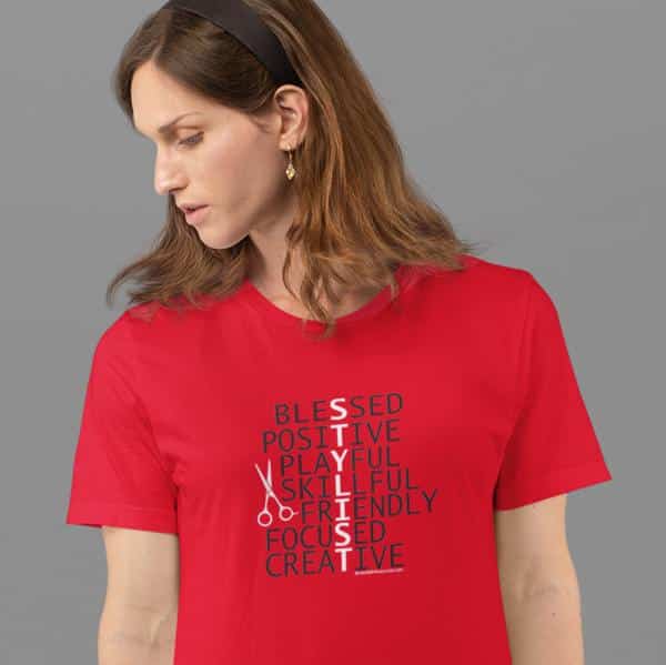 A Stylist T-shirt in Red