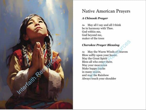Pages 20&21 Native American Prayers