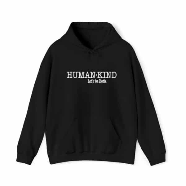 Human Kind- Let's Be Both, Sweatshirt in Black